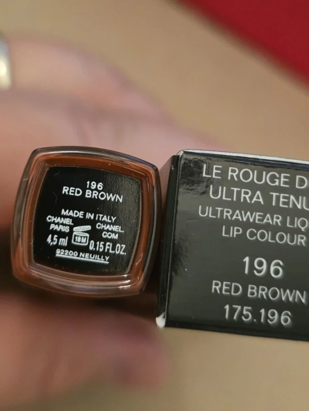 CHANEL LE ROUGE DUO ULTRA TENUE Ultrawear Liquid Lip Colour 196 RED BROWN. BNIB